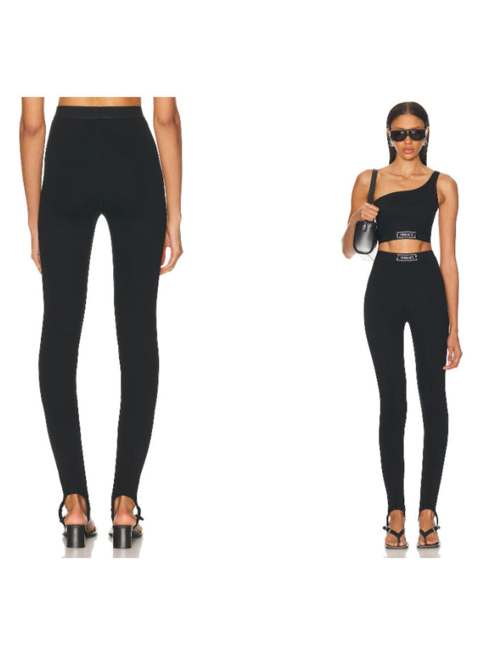 Versace Jeans Couture High Waist Leggings Black SIZE S NWT $625MSRP